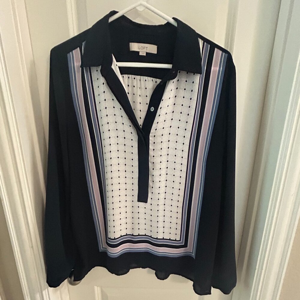 LOFT long sleeve blouse - size L